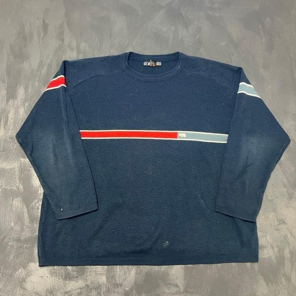 Vintage‎ Quiksilver Sweater Mens XL Blue 2000s Y2K Striped